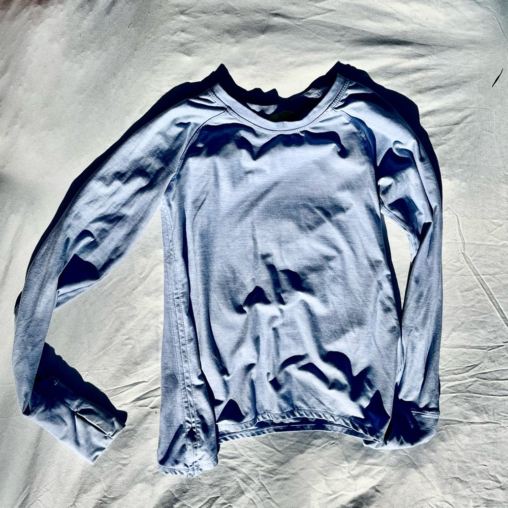 Light Blue Long Sleeve Activewear Shirt